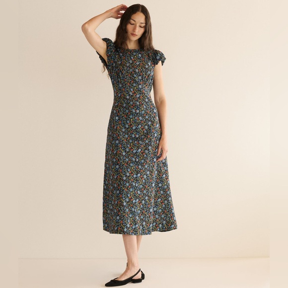 NWT Doen Rhodia Dress in Noir Forest Floral - Picture 3 of 6